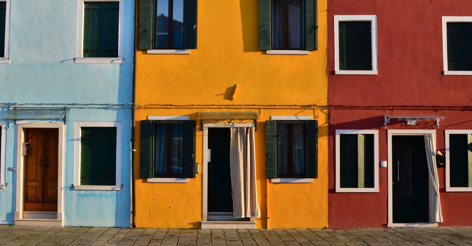 Colourful home facades